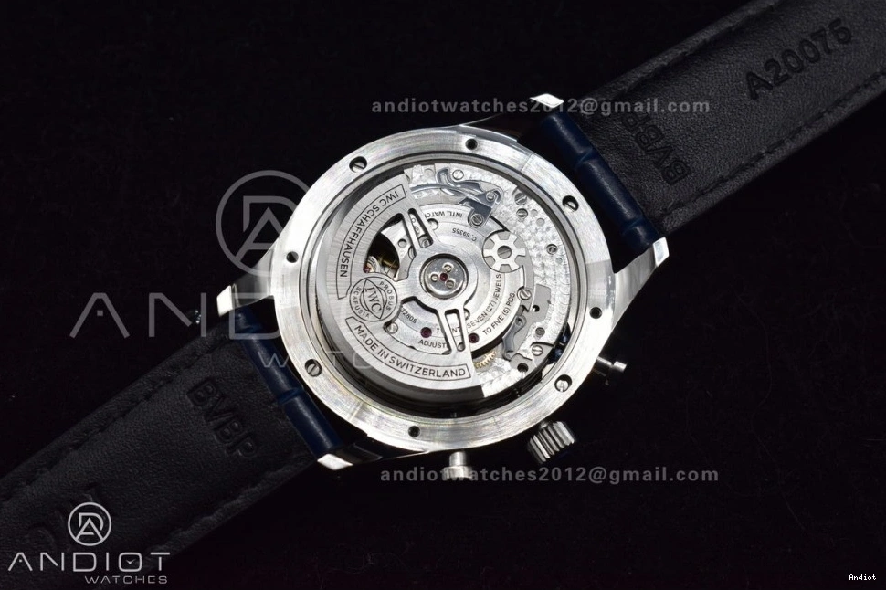 A69355 Leather ZF Dial White 1:1 on Best Blue Portuguese Strap IW371620 Edition Blue Chrono 1115